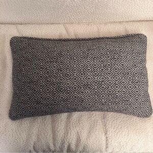 Restoration Hardware Ben Soleimani Wool Geometric Pillow Gray Down Insert 13x21"